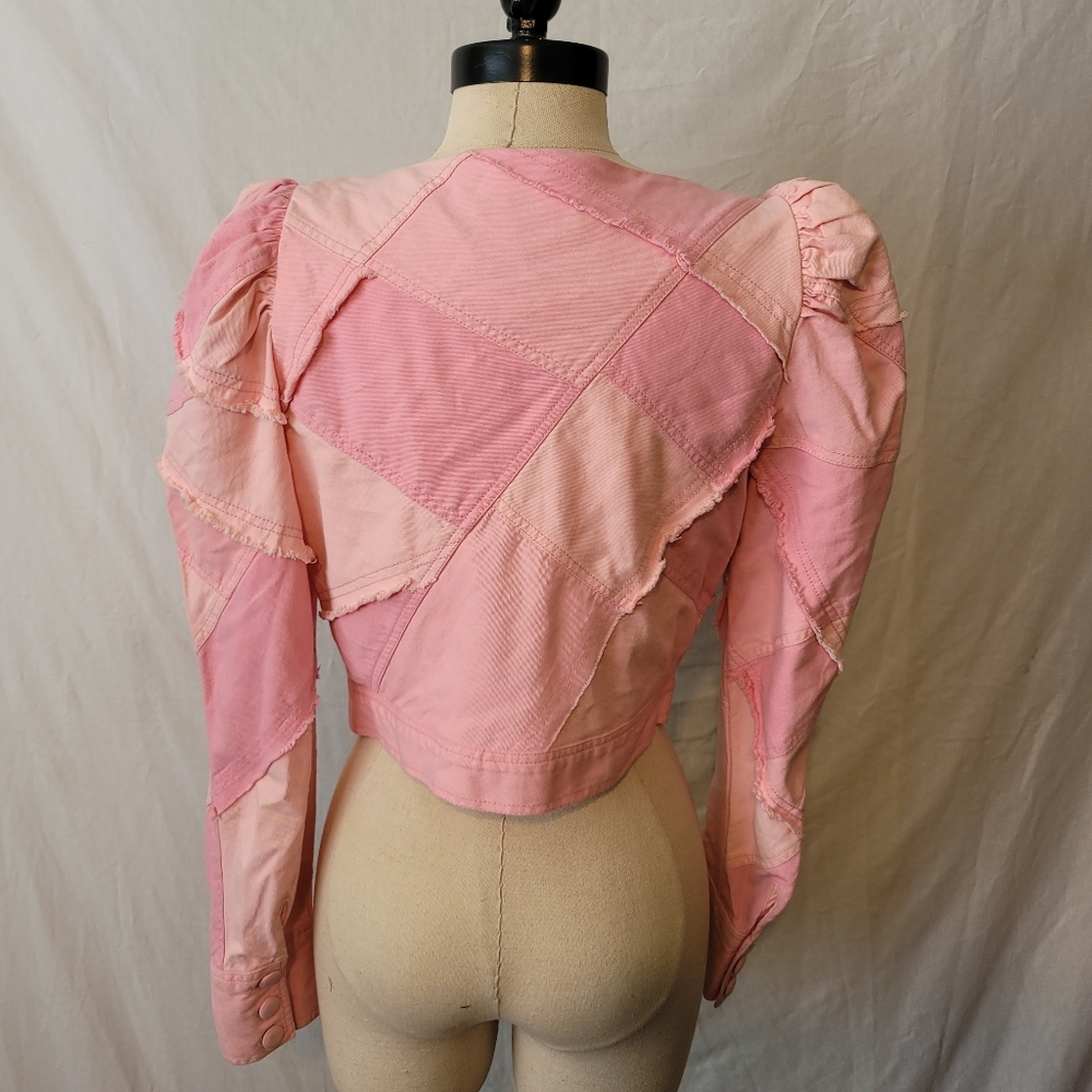 Loveshackfancy Eleora Patchwork Cropped Cotton Ja… - image 6